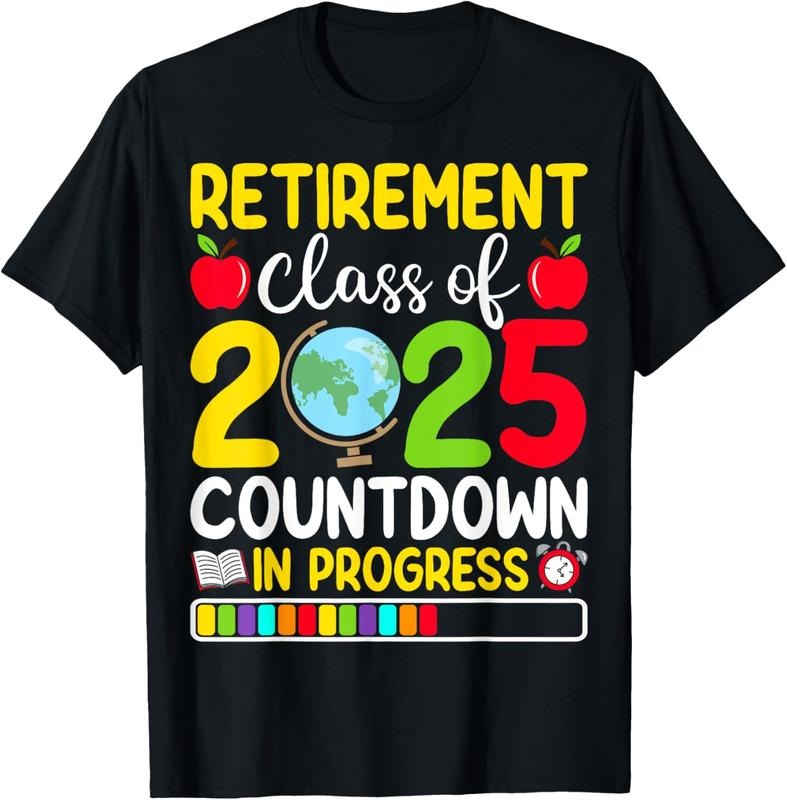 100% Cotton Retirement Class 2025 Countdown Progress Teacher T-Shirts, Hoodie, Sweatshirt