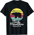 100% Cotton Retro Great Smoky Mountains National Park TN Bear T Shirt T-Shirt Hoodie, Sweatshirt | GrindPrints.com