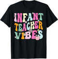 100% Cotton Retro Infant Teacher Vibes Women Daycare Teacher T-Shirt Hoodie, Sweatshirt | GrindPrints.com