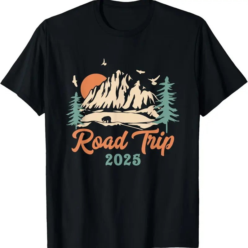 100% Cotton Road Trip 2025 Vacation Trip Adventure Family T-Shirts, Hoodie, Sweatshirt
