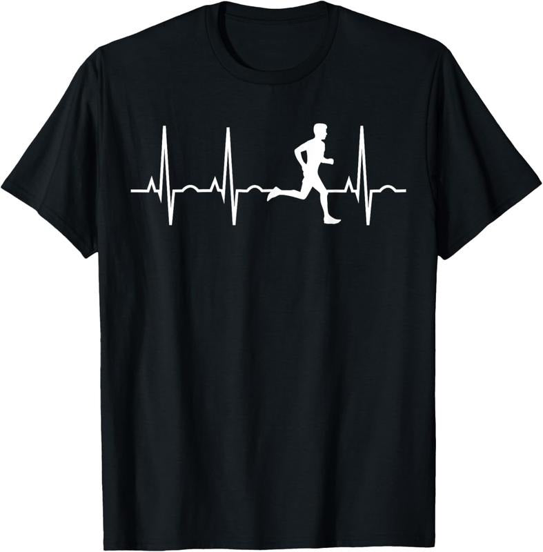 100% Cotton Running Shirt for Men - Runners Heartbeat Gift T-Shirt T-Shirt Hoodie, Sweatshirt | GrindPrints.com