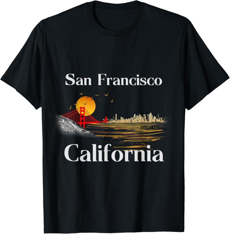 100% Cotton San Francisco California Cityscape T-Shirts, Hoodie, Sweatshirt