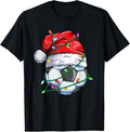 100% Cotton Santa Soccer Ball Sports Design- Christmas Soccer Player T-Shirt Hoodie, Sweatshirt | GrindPrints.com