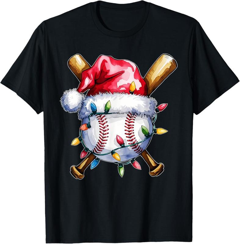 100% Cotton Santa Sports Baseball Player T-Shirts, Hoodie, Sweatshirt