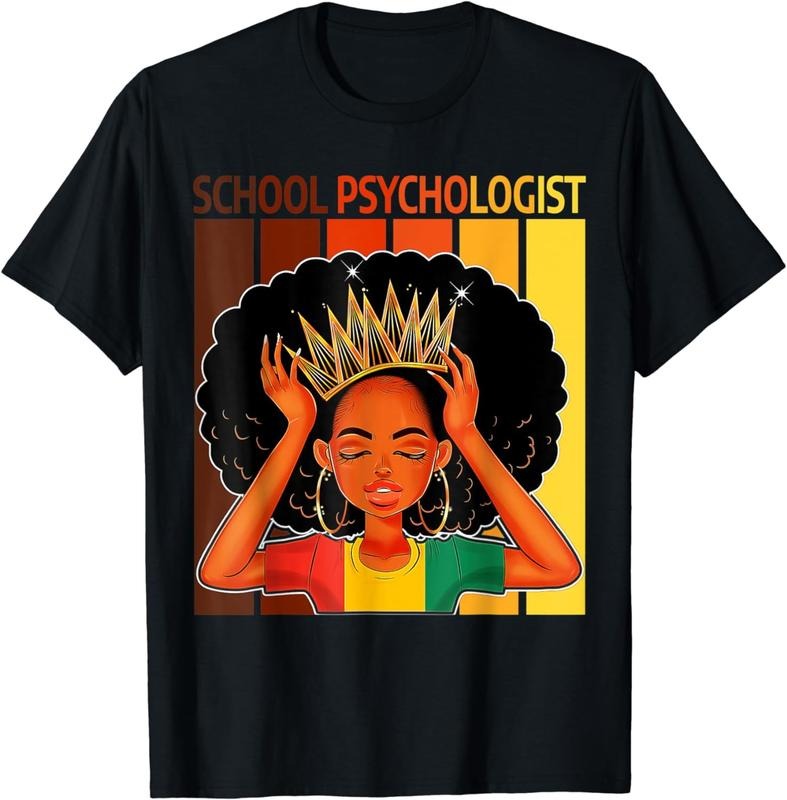 [100% Cotton]School Psychologist Afro African American Black History T-Shirt Hoodie, Sweatshirt | GrindPrints.com