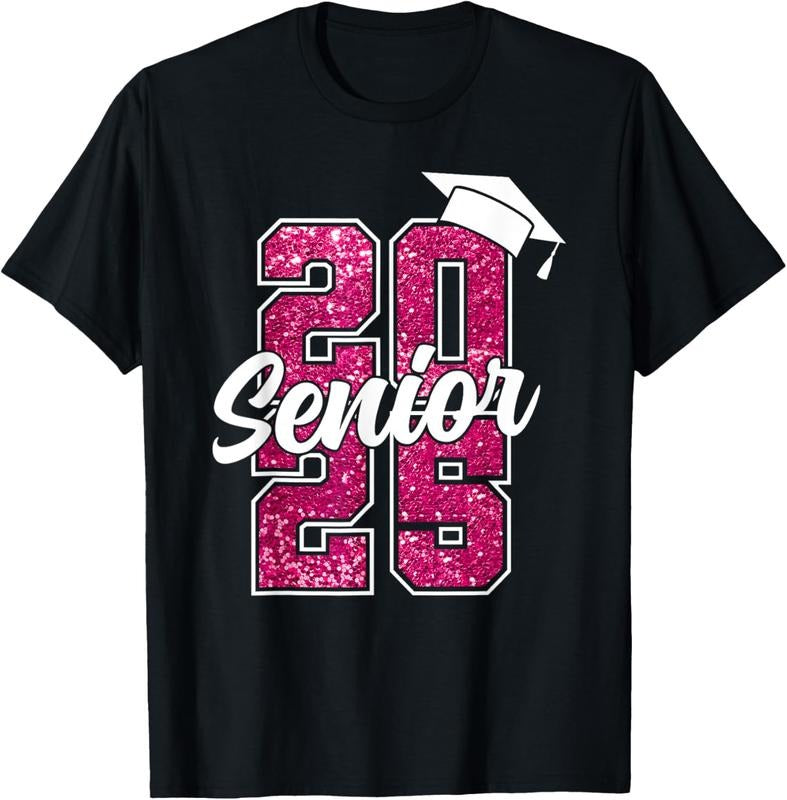 100% Cotton Senior 2025 Class Of 2025 Back To School 2025 Pink Cute T-Shirt Hoodie, Sweatshirt | GrindPrints.com
