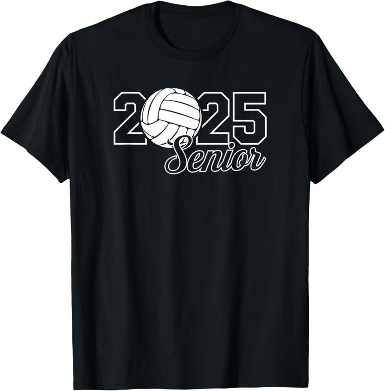 100% Cotton Senior 2025 Volleyball Mom High School Graduation Outfit Pro T-Shirt Hoodie, Sweatshirt | GrindPrints.com