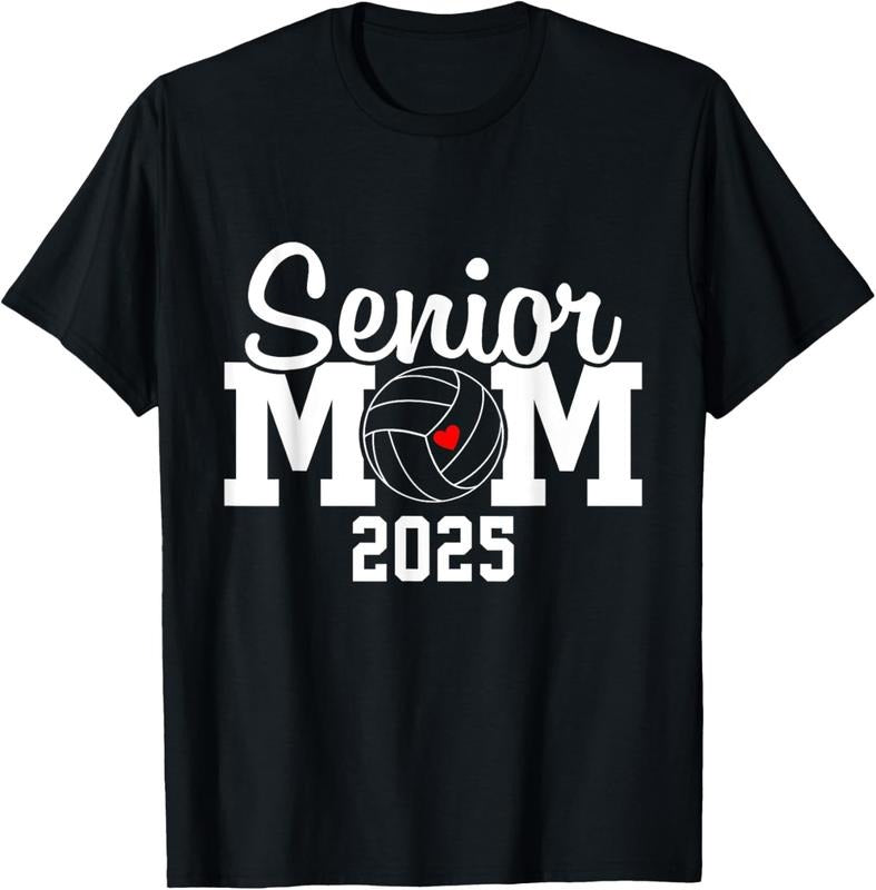 100% Cotton Senior Mom Class Of 2025 Volleyball Mom Graduation Senior 25 T-Shirt Hoodie, Sweatshirt | GrindPrints.com