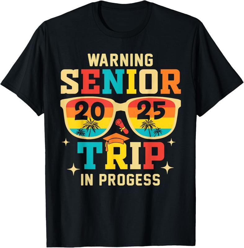 100% Cotton Senior Trip 2025 Warning In Progress Graduation Vacation T-Shirt Hoodie, Sweatshirt | GrindPrints.com