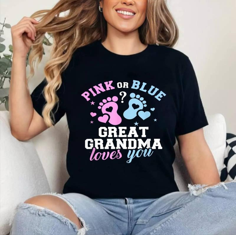 [100% Cotton Shirt] Gender Reveal Great Grandma T-Shirts, Hoodie, Sweatshirt
