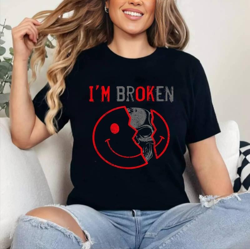 [100% Cotton Shirt] I_m Ok I'm Broken Invisible Illness I Am Ok Broken Unisex T-Shirt Hoodie, Sweatshirt | GrindPrints.com