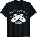 100% Cotton Skateboard Skateboarding Make America Skate Again T-Shirt Hoodie, Sweatshirt | GrindPrints.com
