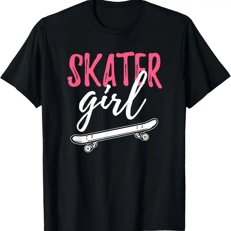 100% Cotton Skater Girl Skateboarding Skateboard Girls Gift T-Shirt Hoodie, Sweatshirt | GrindPrints.com