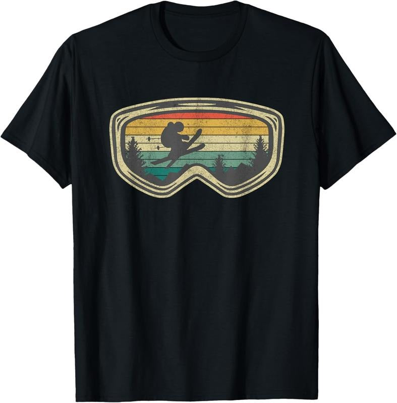 100% Cotton Ski Goggles Mountain Snow Skiing Retro Winter Vacation Gift T-Shirt Hoodie, Sweatshirt | GrindPrints.com