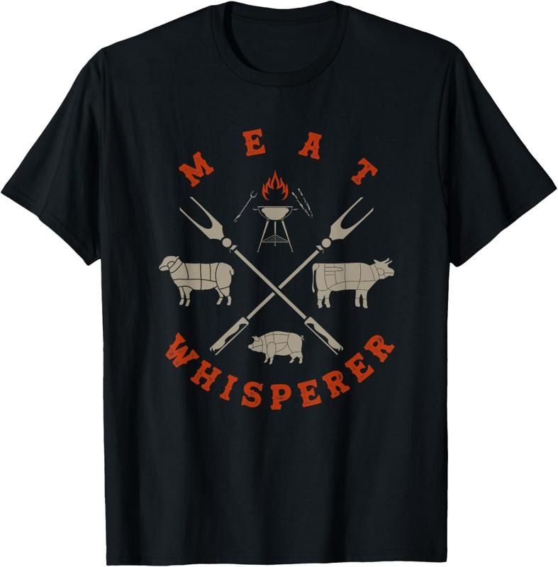 100% Cotton Smoked BBQ Grilling Meat Smoking Meat Whisperer Barbecue T-Shirt Hoodie, Sweatshirt | GrindPrints.com