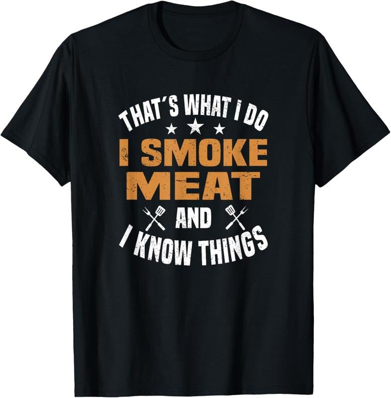 100% Cotton Smoking Meat BBQ Grilling Smoker Smoked Meat T-Shirt Hoodie, Sweatshirt | GrindPrints.com