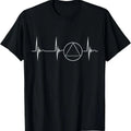 100% Cotton Sober Recover Sobriety Heartbeat EKG Pulse Abstinence T Shirtstyle{N002}2 T-Shirts, Hoodie, Sweatshirt