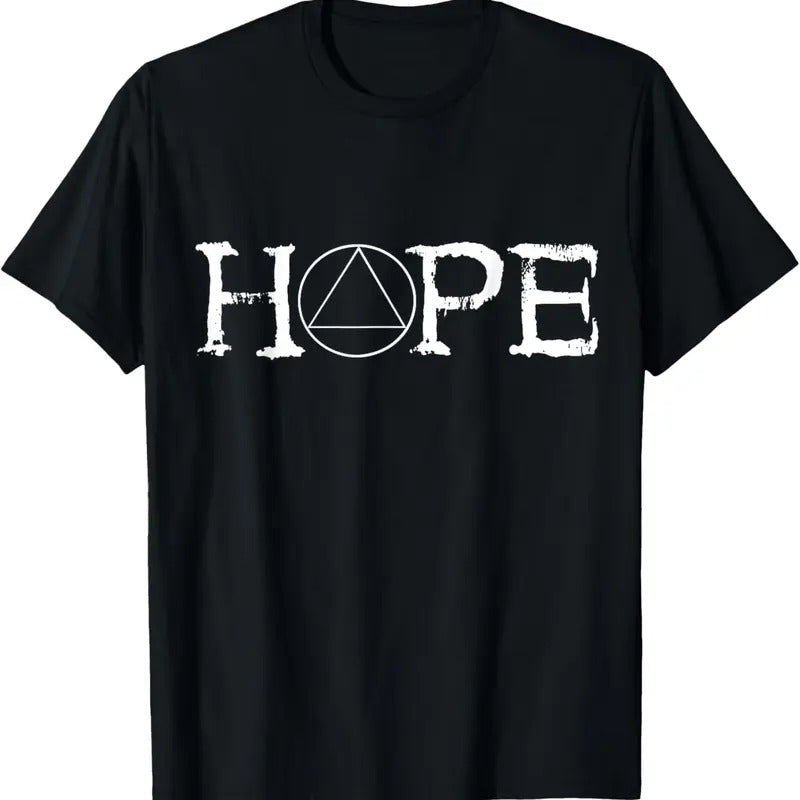 100% Cotton Sobriety Hope Recovery Alcoholic Abstinence Sober AA Support T-Shirt Hoodie, Sweatshirt | GrindPrints.com