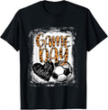 100% Cotton Soccer Game Day Women Leopard Cheetah Print Soccer Fan T-Shirt Hoodie, Sweatshirt | GrindPrints.com