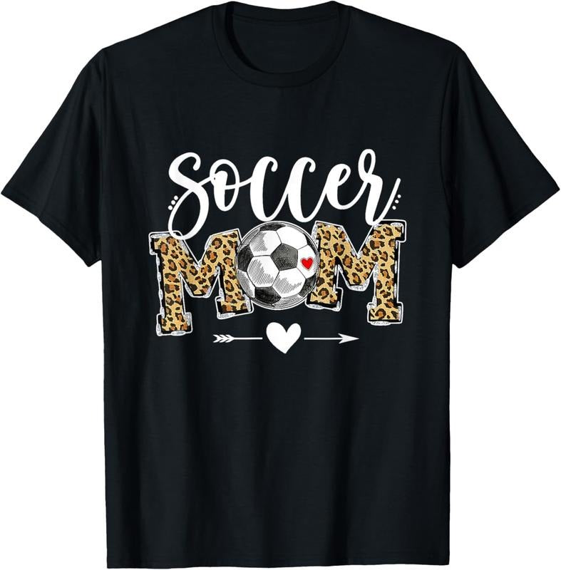 100% Cotton Soccer Mom Leopard Funny Soccer Mom Shirt Mother's Day T-Shirt Hoodie, Sweatshirt | GrindPrints.com