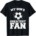 100% Cotton Soccer Mom Or Dad T-Shirt My Son's Greatest Fan Tee T-Shirt Hoodie, Sweatshirt | GrindPrints.com