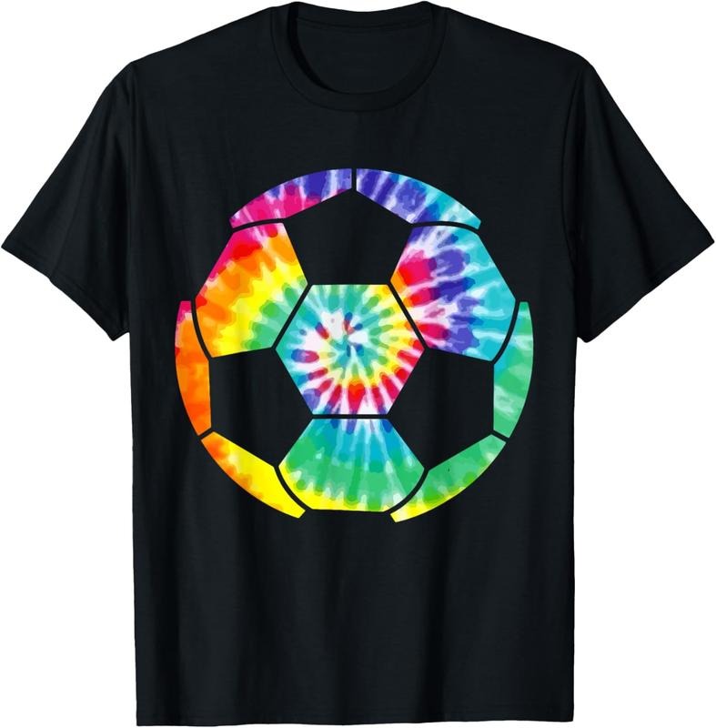 100% Cotton Soccer Player Soccer Ball Tie Dye Men Boys Girls Vintage T-Shirt Hoodie, Sweatshirt | GrindPrints.com