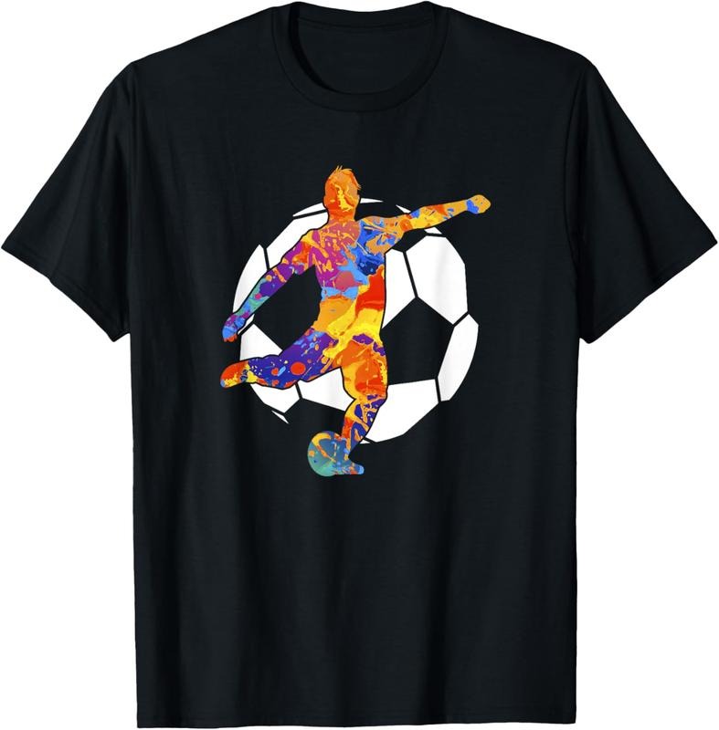 100% Cotton Soccer Player Sports Graphic - Soccer Graphic T-Shirt Hoodie, Sweatshirt | GrindPrints.com