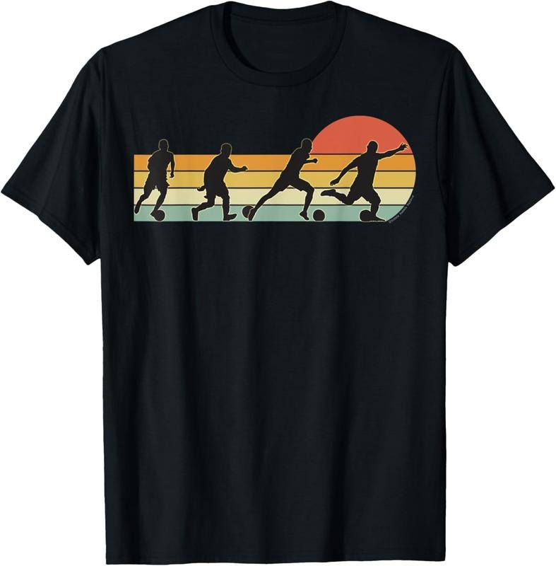 100% Cotton Soccer Players Retro Sunset Vintage Colors Soccer T-Shirts, Hoodie, Sweatshirt