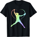 100% Cotton Soft Rainbow Softball Gifts For Teen Girls Pitcher Patterned T-Shirt Hoodie, Sweatshirt | GrindPrints.com