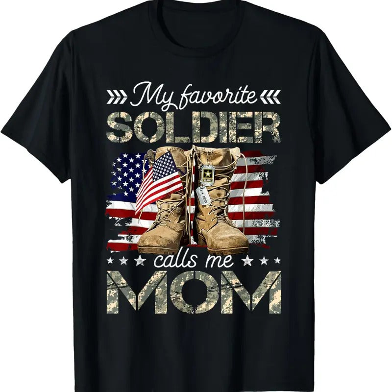100% Cotton Soldier Mom Army Mom Army Graduation Mom T-Shirt Hoodie, Sweatshirt | GrindPrints.com
