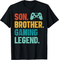 100% Cotton Son Brother Gaming Legend Retro Gamer Boys  Men Youth T-Shirt Hoodie, Sweatshirt | GrindPrints.com