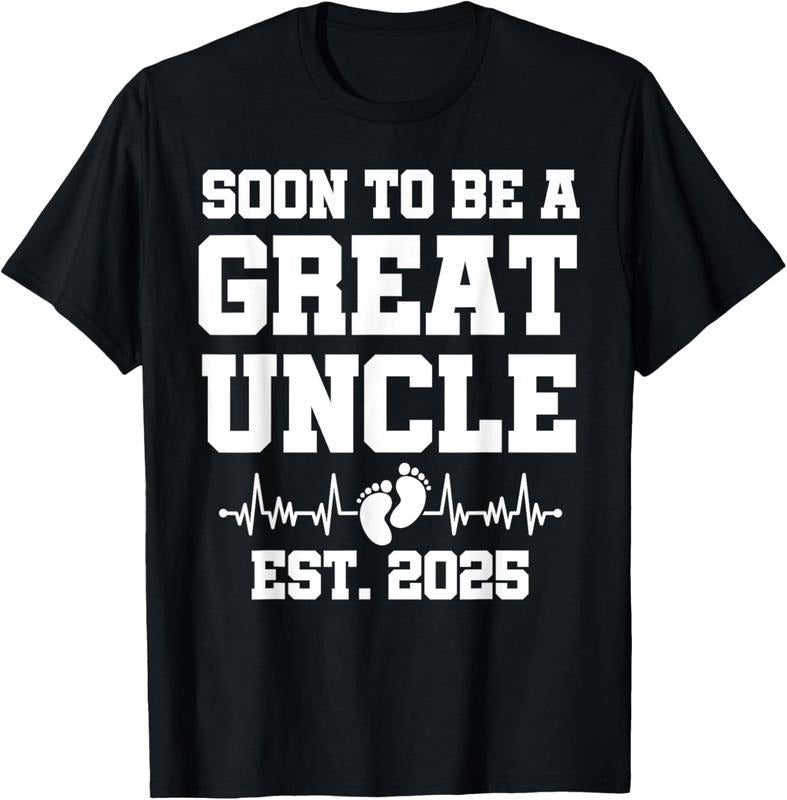 100% Cotton Soon To Be A Great Uncle Est. 2025 - Pregnancy Announcement T-Shirt Hoodie, Sweatshirt | GrindPrints.com