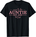 100% Cotton Soon To Be Aunt 2025 First Time Auntie T-Shirt Hoodie, Sweatshirt | GrindPrints.com