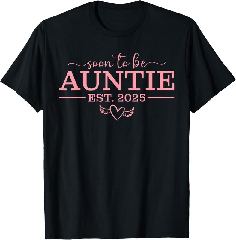100% Cotton Soon To Be Aunt 2025 First Time Auntie T-Shirt Hoodie, Sweatshirt | GrindPrints.com