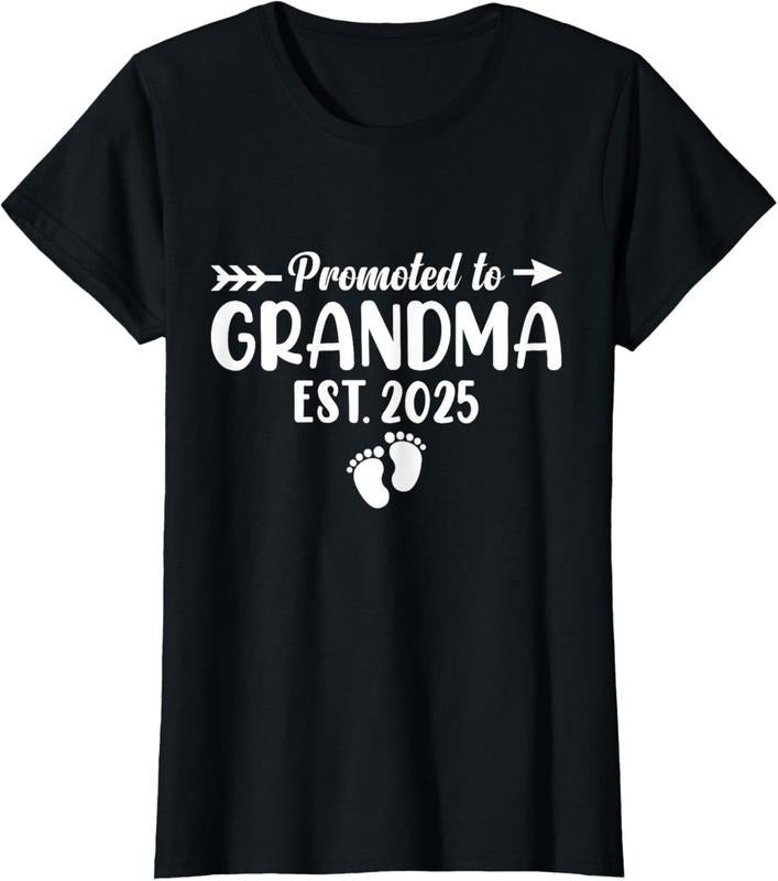 100% Cotton Soon to Be Grandma 2025 Gift Promoted to Grandma Est 2025 T-Shirt Hoodie, Sweatshirt | GrindPrints.com