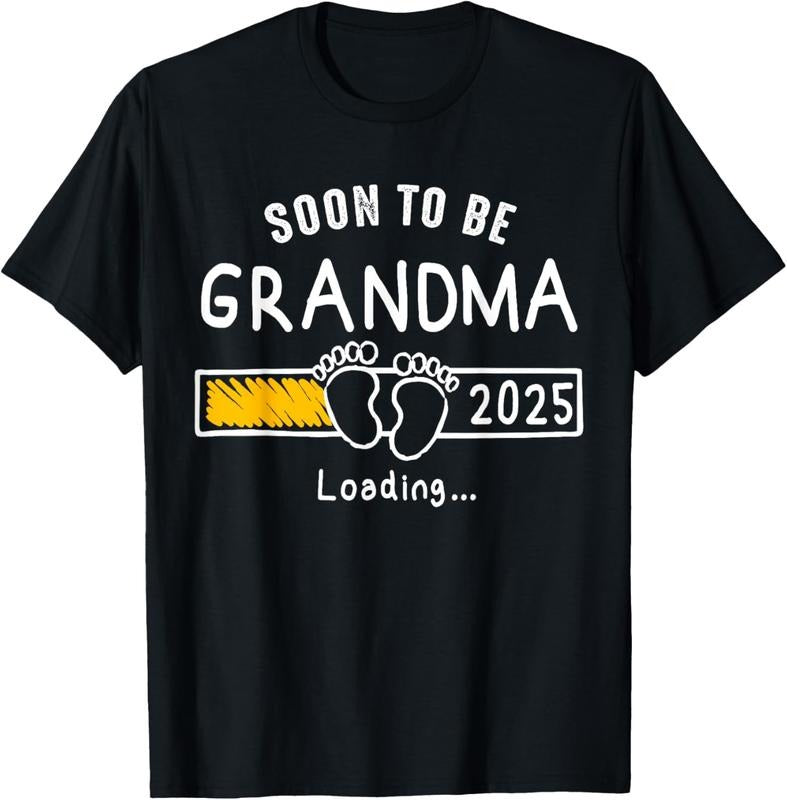 100% Cotton Soon to be Grandma 2025 Loading Promoted to Grandma 2025 T-Shirt Hoodie, Sweatshirt | GrindPrints.com