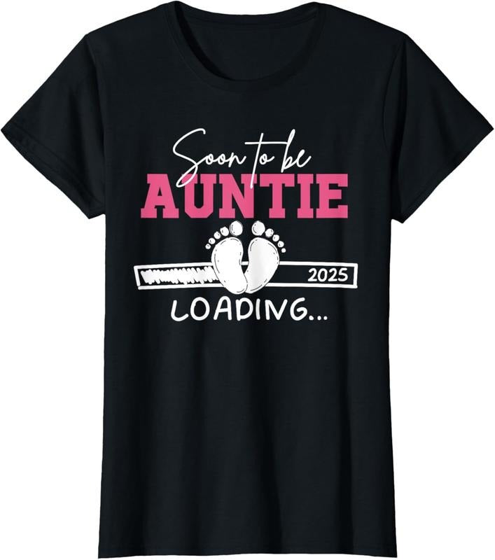 100% Cotton Soon to be aunt 2025 Loading auntie to be 2025 Aunt 2025 T-Shirt Hoodie, Sweatshirt | GrindPrints.com