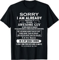 100% Cotton Sorry I Am Already Taken By A Freaking Awesome Guy January T-Shirt Hoodie, Sweatshirt | GrindPrints.com