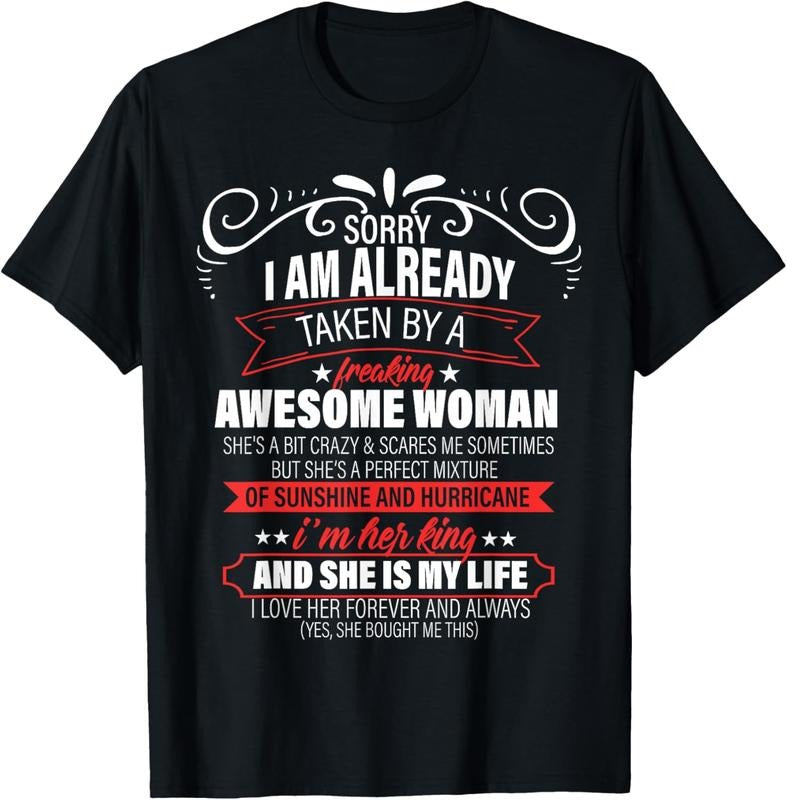 100% Cotton Sorry I Am Already Taken Freaking Awesome Woman T-Shirts, Hoodie, Sweatshirt