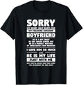 100% Cotton Sorry My Heart Only Beats My Freaking Awesome Boyfriend T-Shirts, Hoodie, Sweatshirt