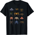 100% Cotton Spider Animal Gifts Black Short Sleeve T-Shirt, Tarantula Arthropod Spider for Arachnid Enthusiasts Hoodie,...