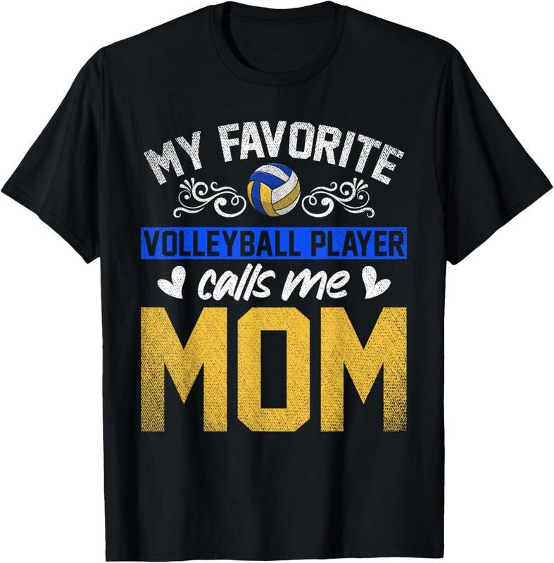 100% Cotton Sport My Favorite Volleyball Player Calls Me Mom Volleyball T-Shirt Hoodie, Sweatshirt | GrindPrints.com