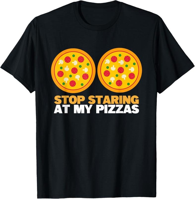 100% Cotton Stop Staring At My Pizza Party Women Funny Pizza T-Shirt Hoodie, Sweatshirt | GrindPrints.com