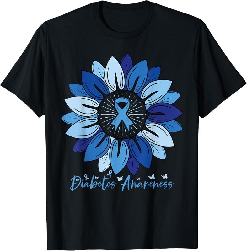100% Cotton Sunflower Diabetes Awareness Month T-Shirt Hoodie, Sweatshirt | GrindPrints.com