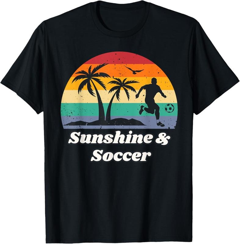 100% Cotton Sunshine & Soccer Shirt for Soccer Player | Summer Soccer T-Shirt Hoodie, Sweatshirt | GrindPrints.com