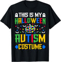 100% Cotton Support Autism This Is My Halloween Autism Costume Halloween T-Shirt Hoodie, Sweatshirt | GrindPrints.com
