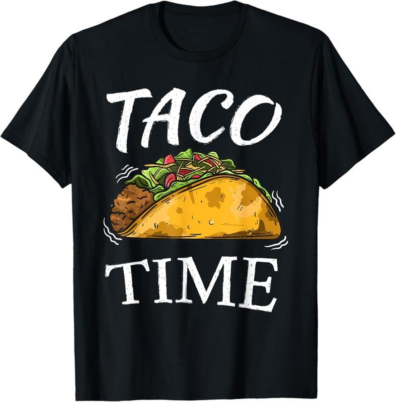 100% Cotton Taco Time | Funny Cinco De Mayo Gifts Men Women Tee T-Shirt Hoodie, Sweatshirt | GrindPrints.com