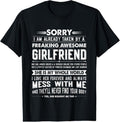 100% Cotton Taken By A Freaking Awesome Girlfriend Funny Boyfriend T-Shirt Hoodie, Sweatshirt | GrindPrints.com