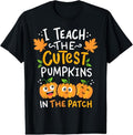 100% Cotton Teacher Halloween Pre-K Teacher Kindergarten Cutest Pumpkins T-Shirt Hoodie, Sweatshirt | GrindPrints.com