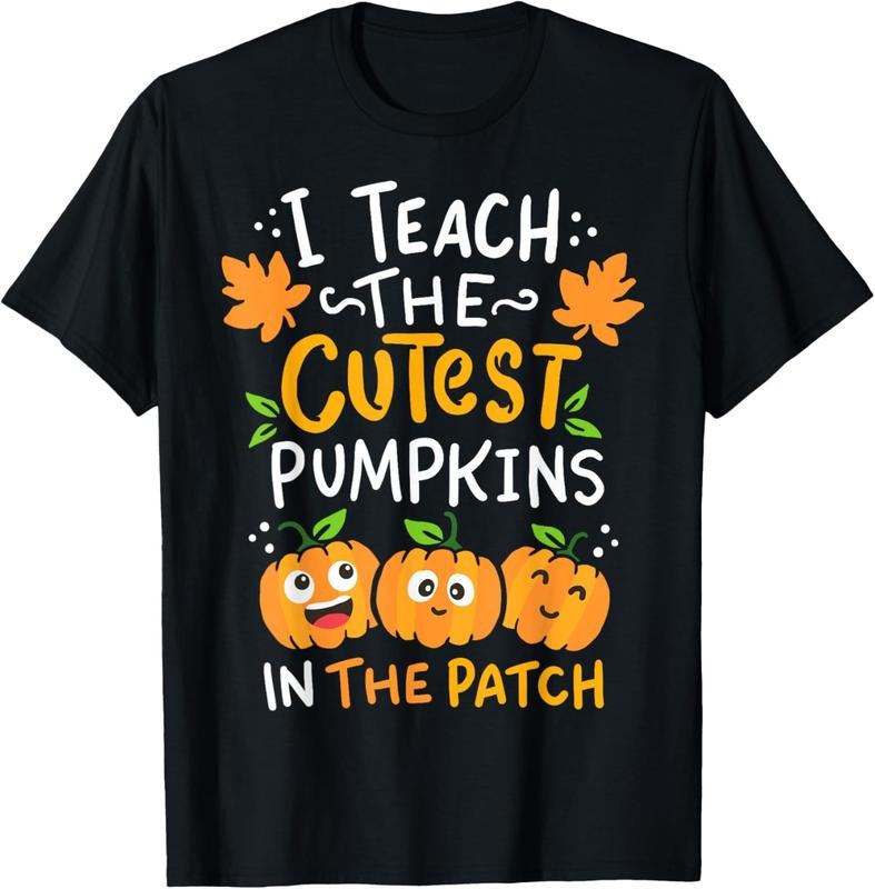 100% Cotton Teacher Halloween Pre-K Teacher Kindergarten Cutest Pumpkins T-Shirt Hoodie, Sweatshirt | GrindPrints.com